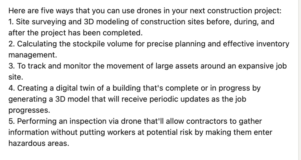 Image of progress report documentation related to site safety in construction.